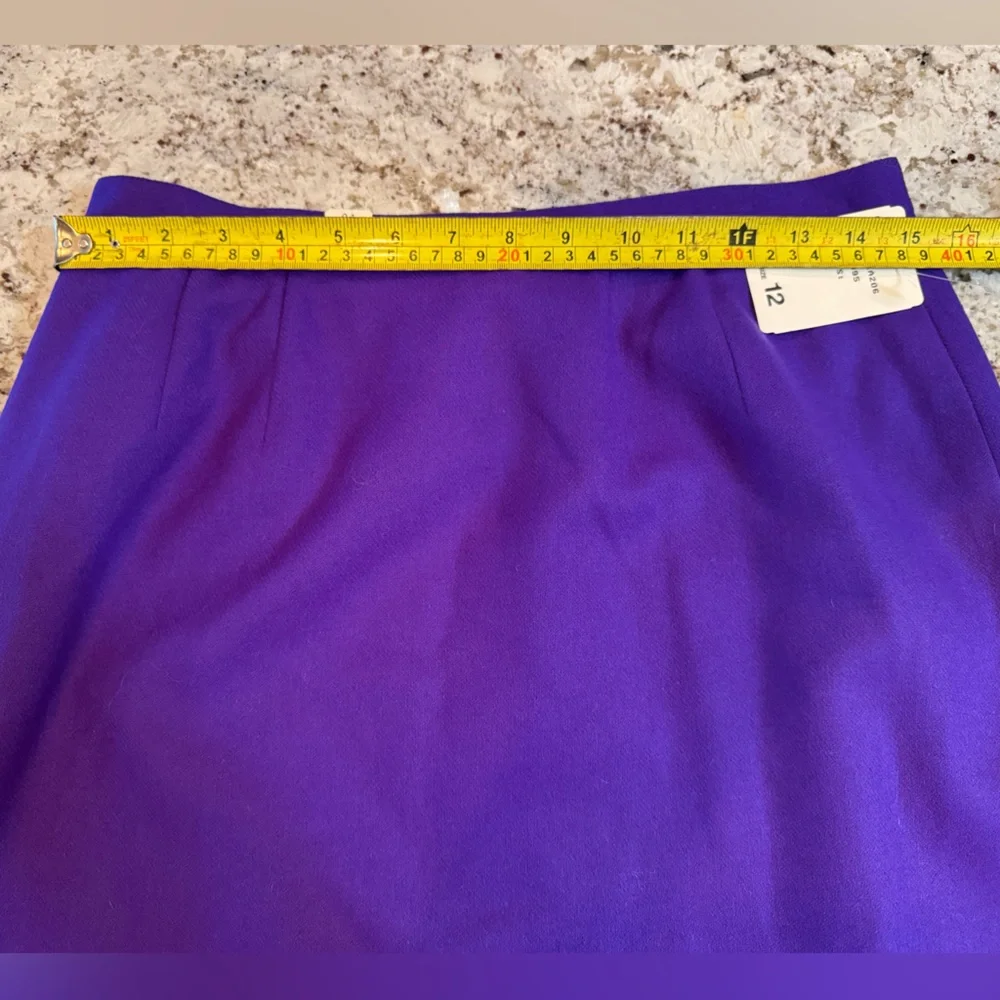 Chic Women's Purple Wool Pencil Skirt‎